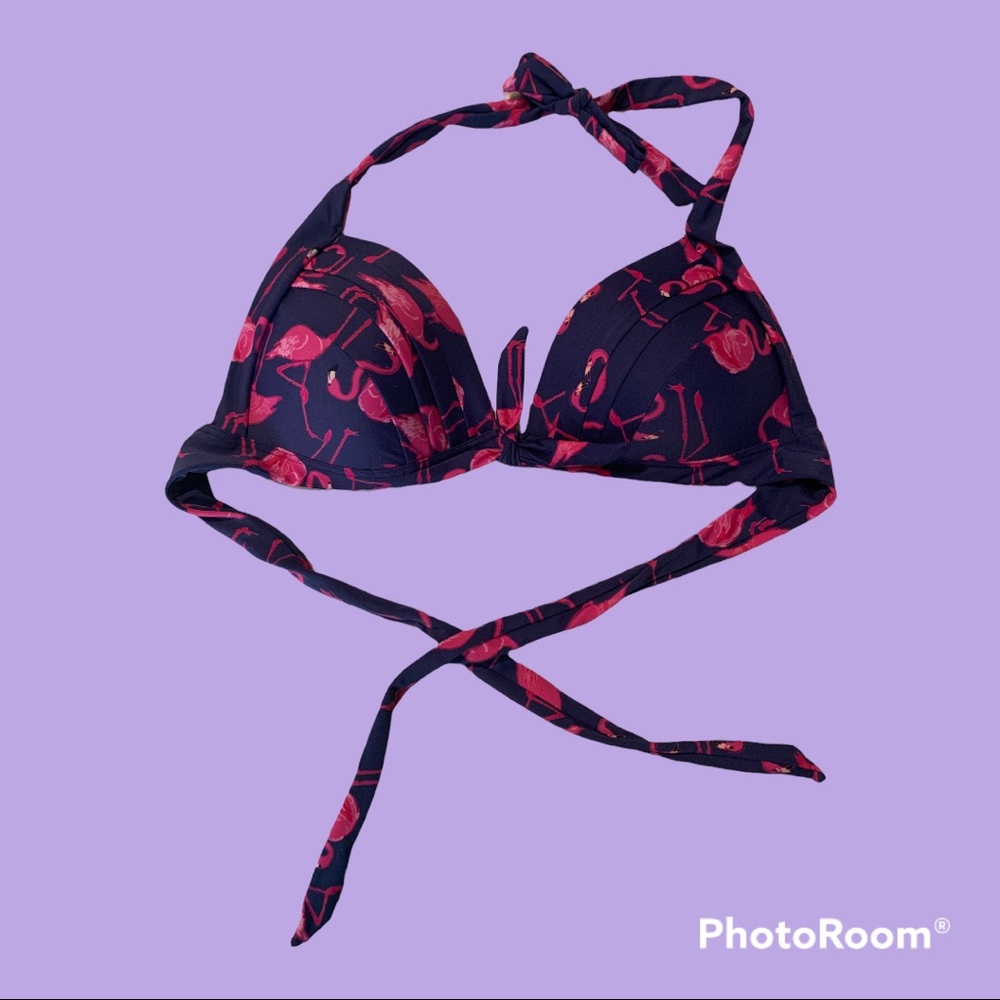 Unique Vintage Flamingo Bikini Top
